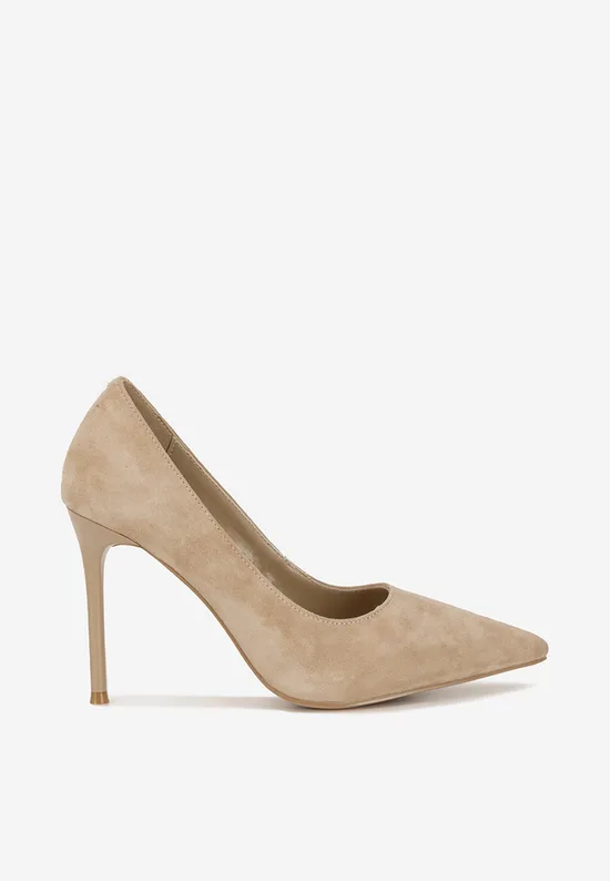 Stilettos en cuir nude Norea