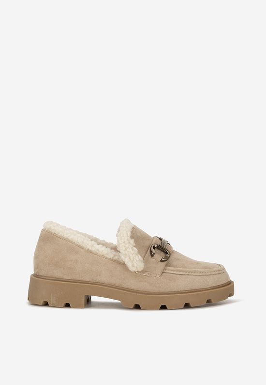 Khaki mokasyny damskie Amiona