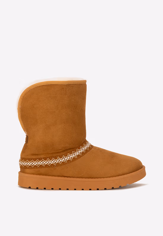 Cizme imblanite dama Alura camel