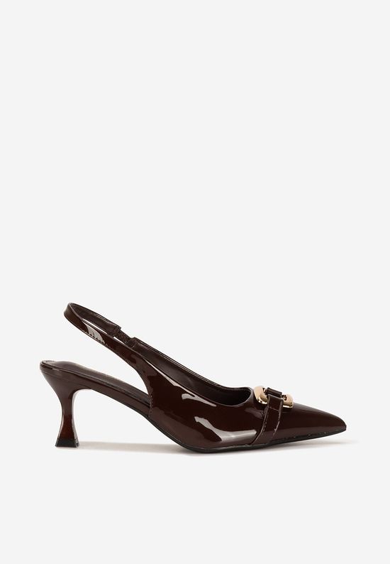 Décolleté slingback marroni Giulietta