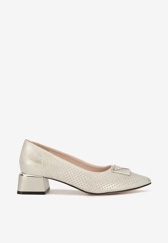 Pantofi cu toc gros Jennie gri