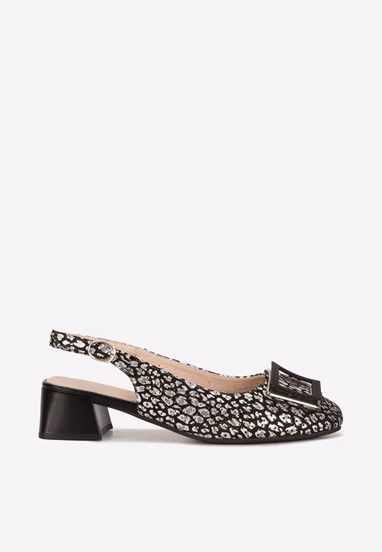 Pantofi slingback Belindia negri