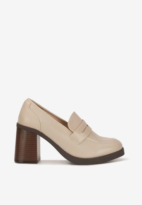 Mocassini loafer donna beige Zenova