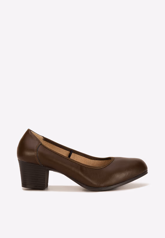 Chaussures femme en cuir kaki Cresida