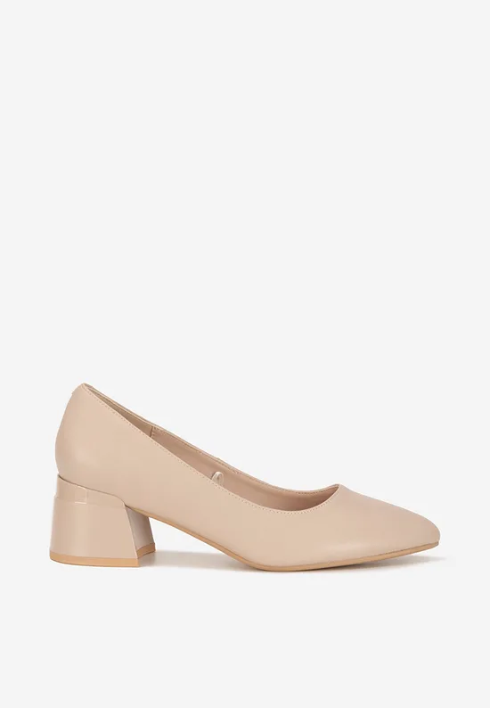 Chaussures femme en cuir nude Solenne