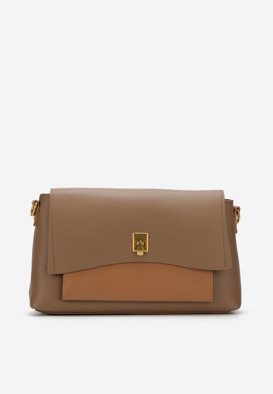 Borsa a spalla marrone Nerra V2