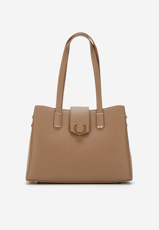 Borsa a spalla beige Pasadenia