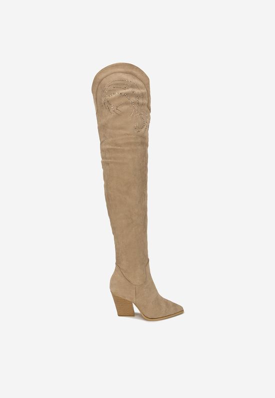 Cizme lungi peste genunchi Alenea kaki