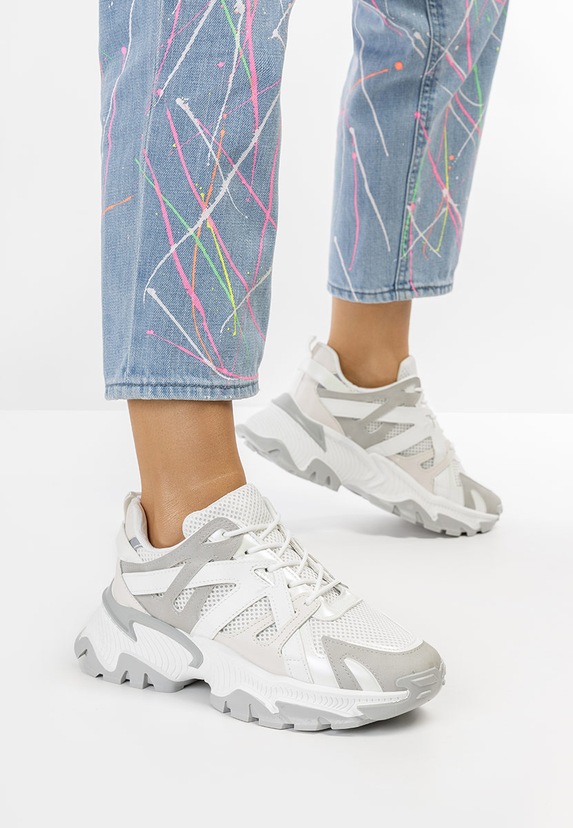 Λευκά sneakers γυναικεία Valodia