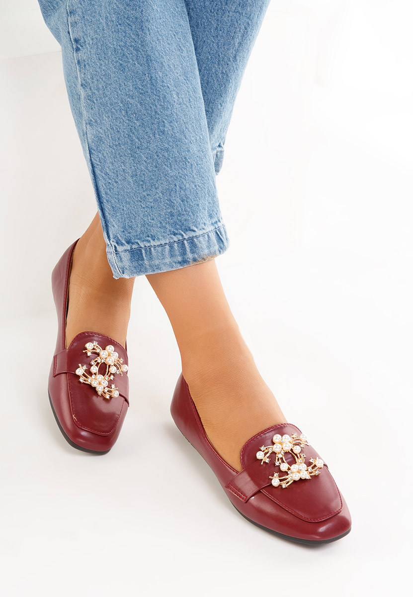Mocassini loafer donna rossi Giulinello