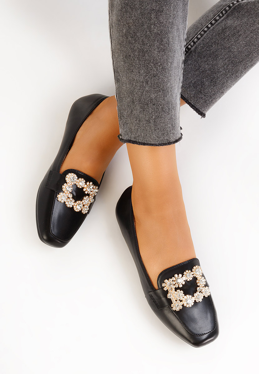 Μαύρα loafers γυναικεία Gialla