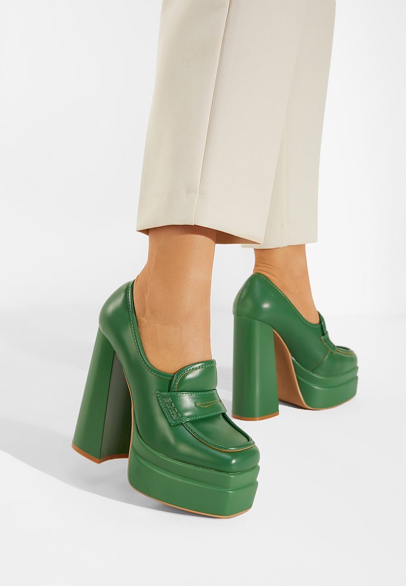 Πράσινα loafers γυναικεία Algara