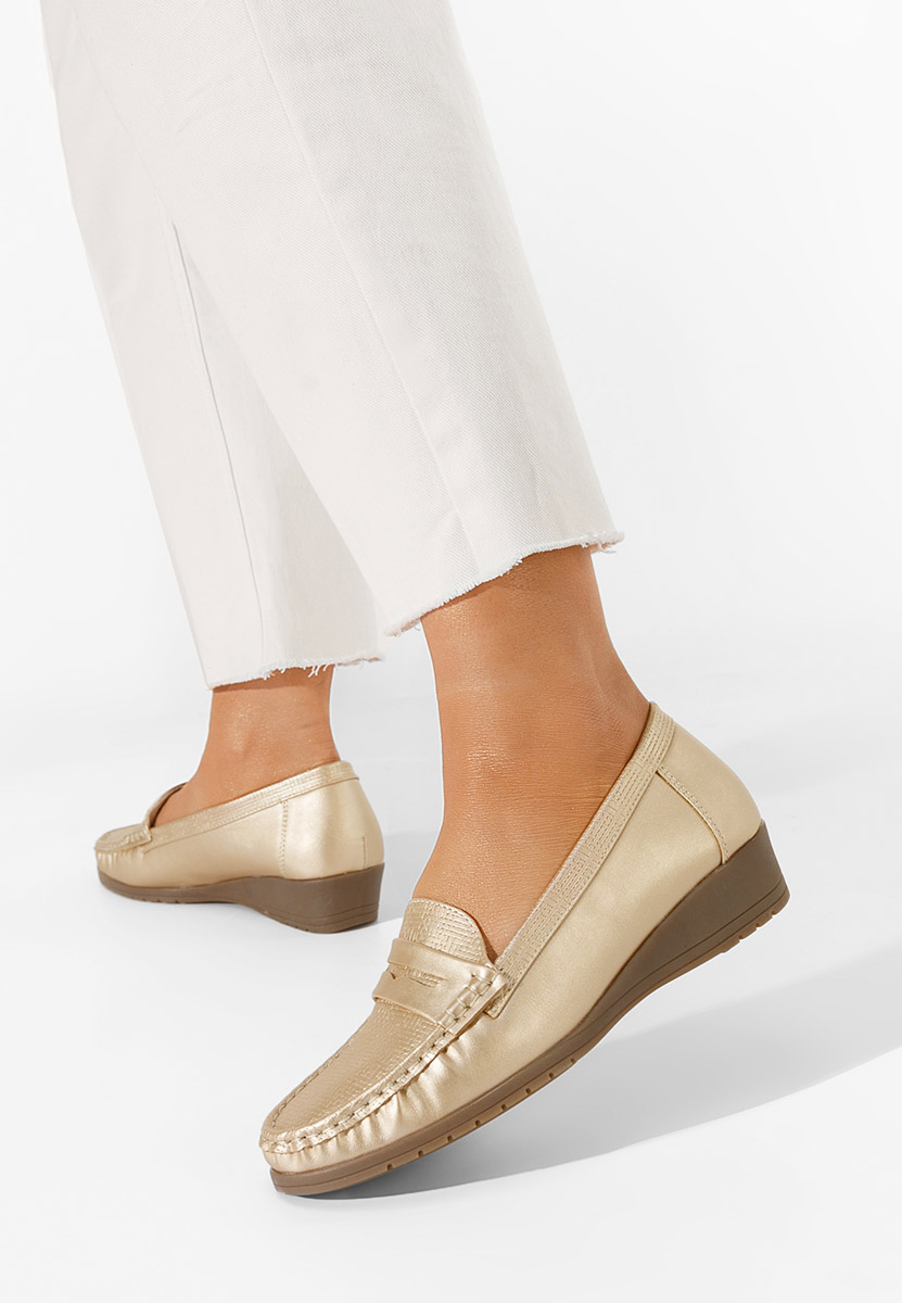 Zlati ženski mokasini Michaella