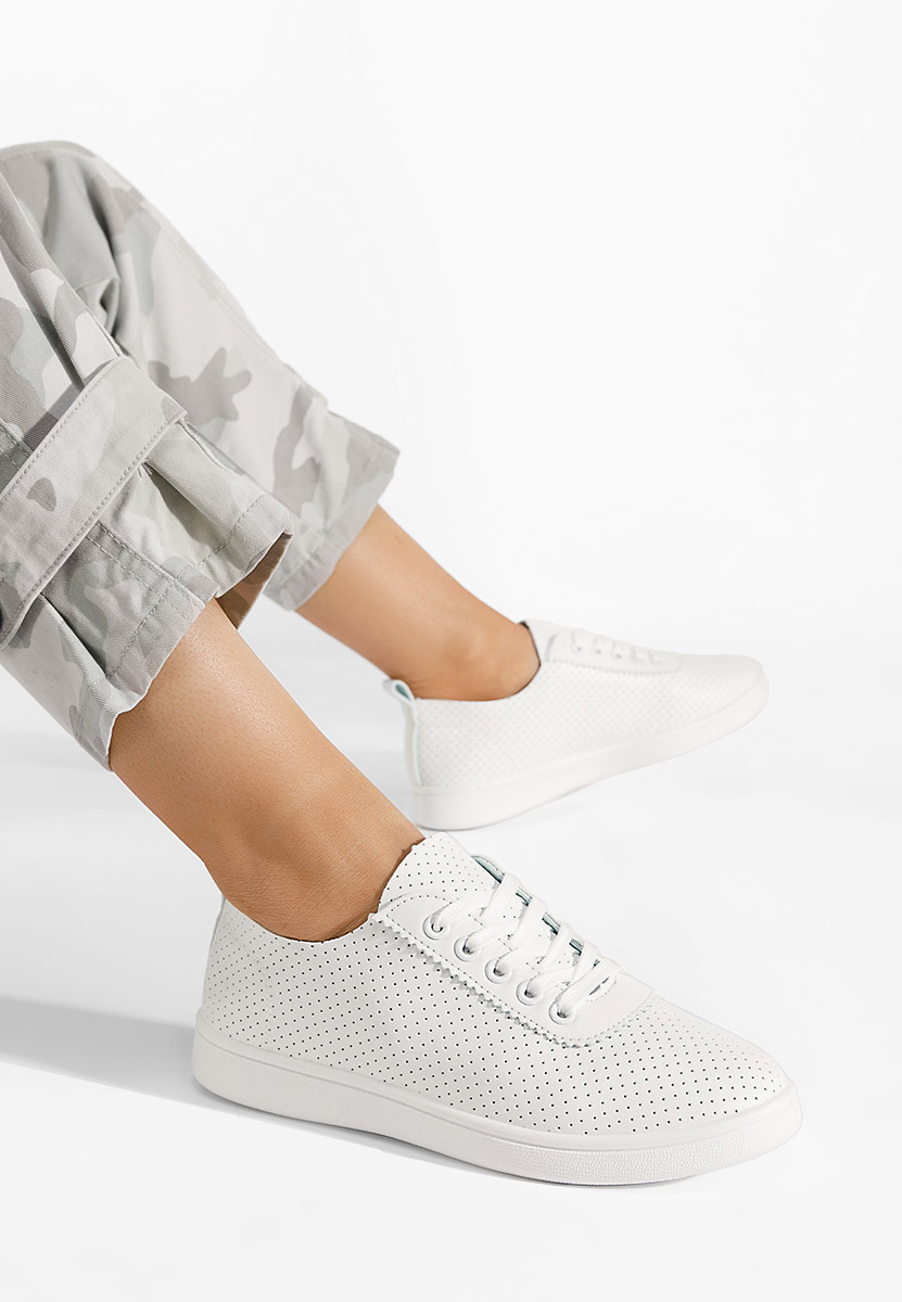 Pantofi casual dama Calista albi
