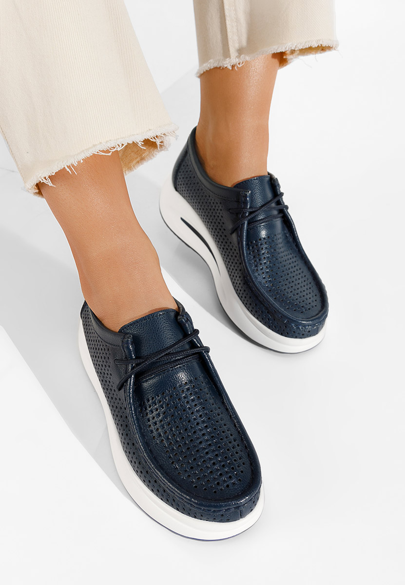 Mocasini cu platforma Melodisa navy