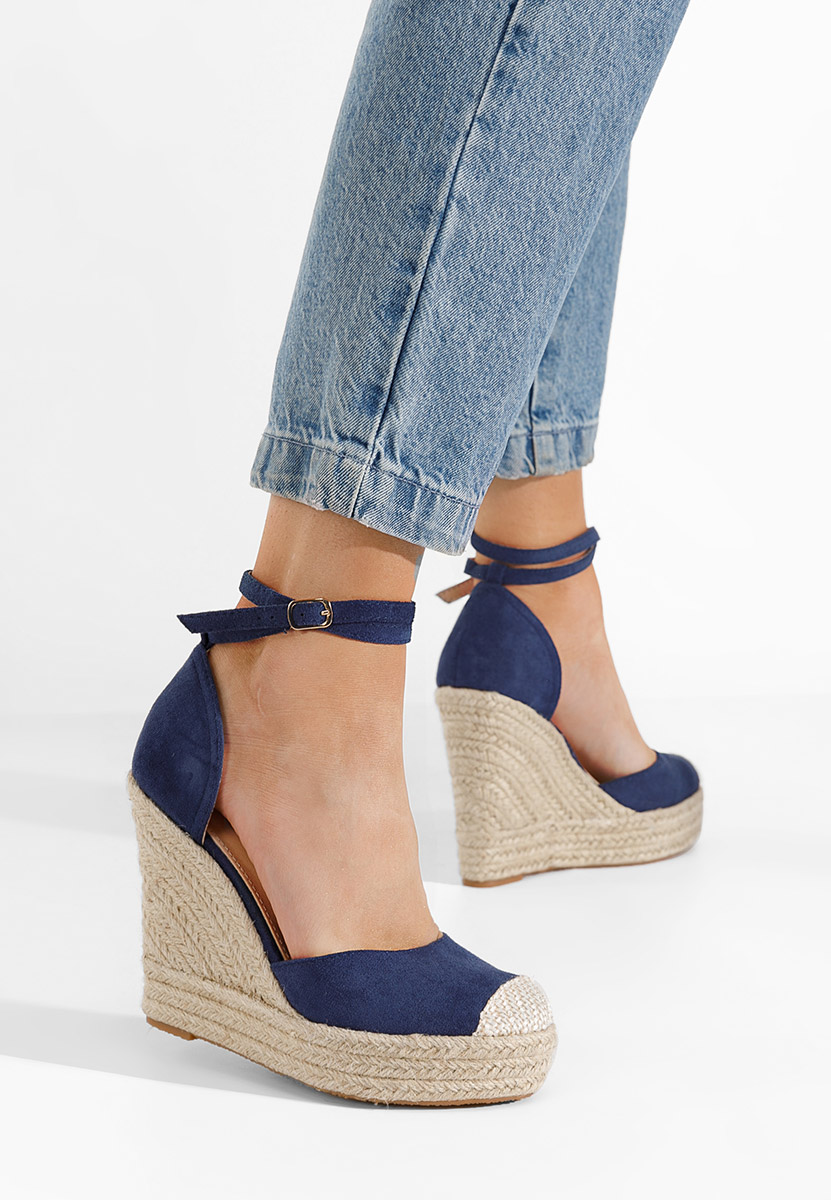 Modré espadrilkové sandále Saniza