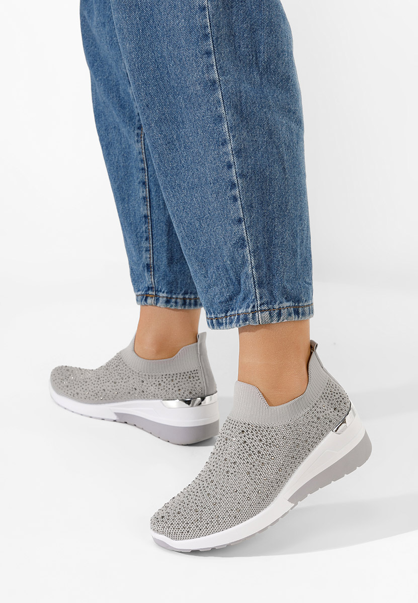 Sneakers con zeppa grigie Alsina
