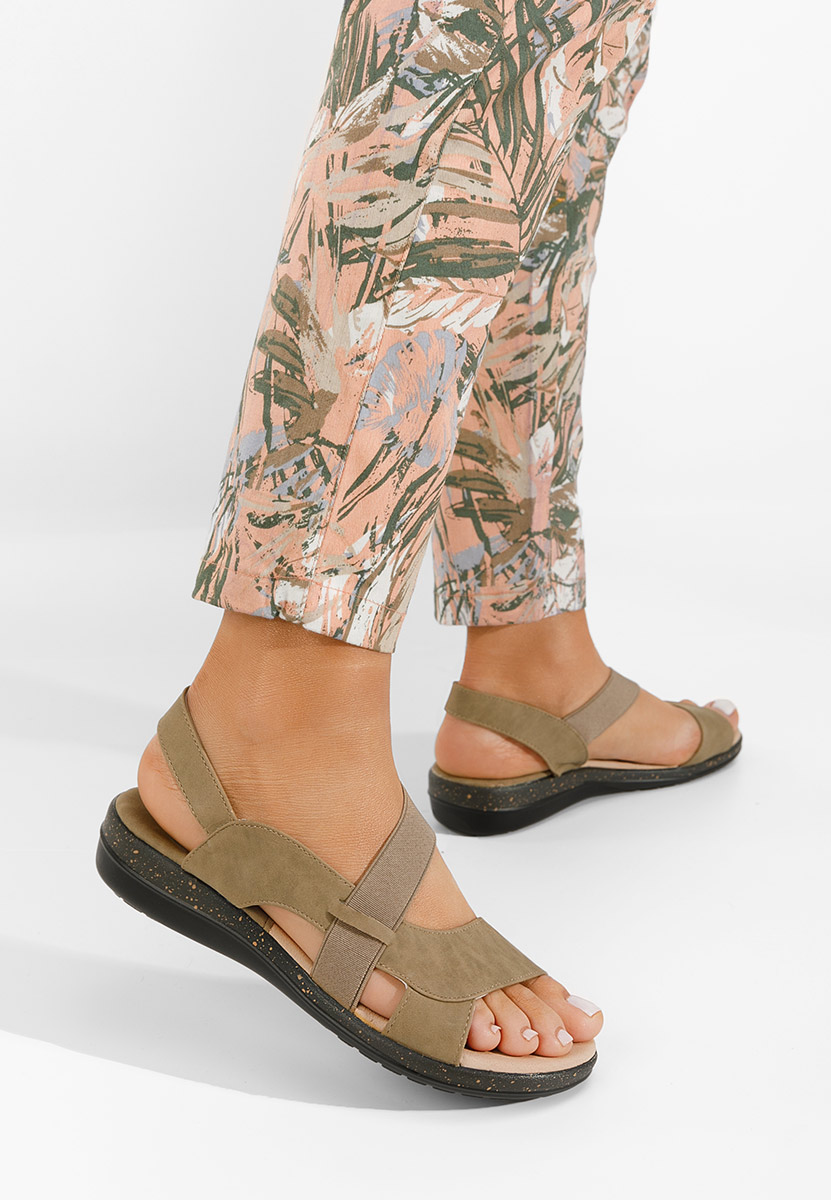 Khaki nizki sandali Tobia