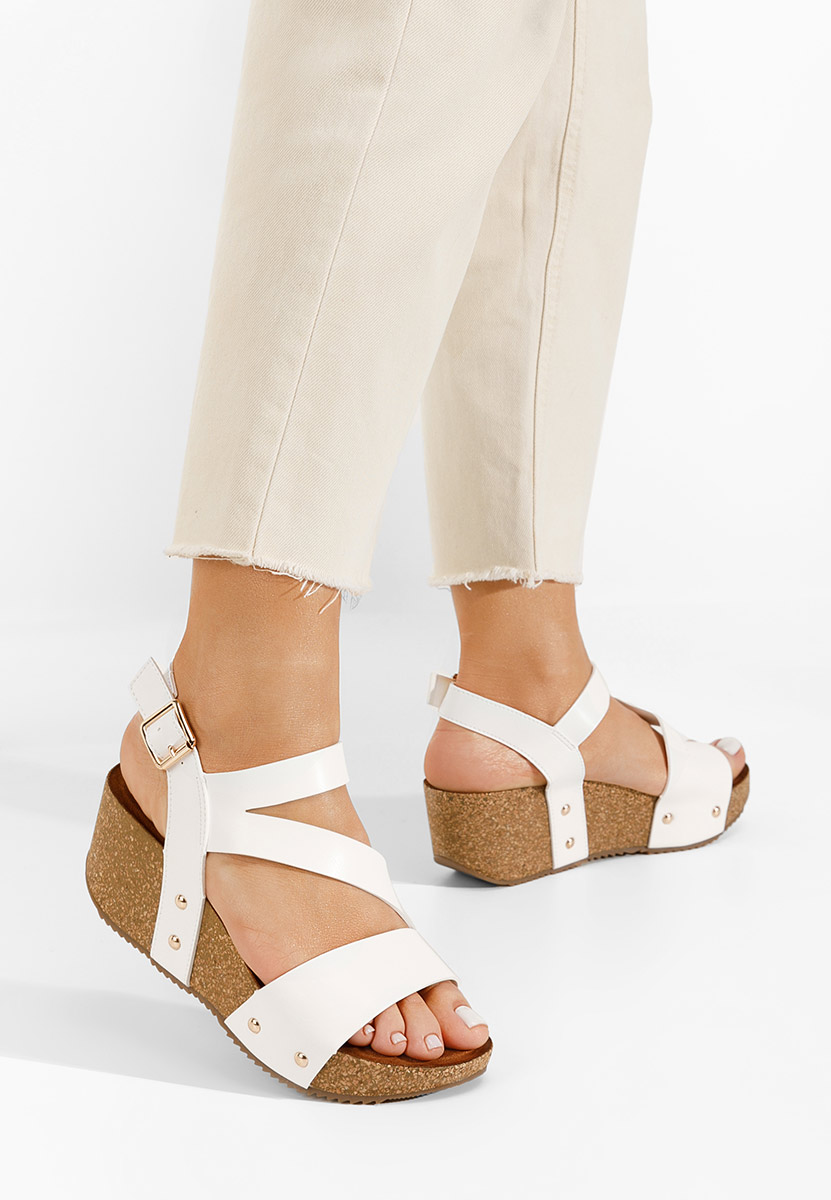 Beli sandali s platformo Thalia