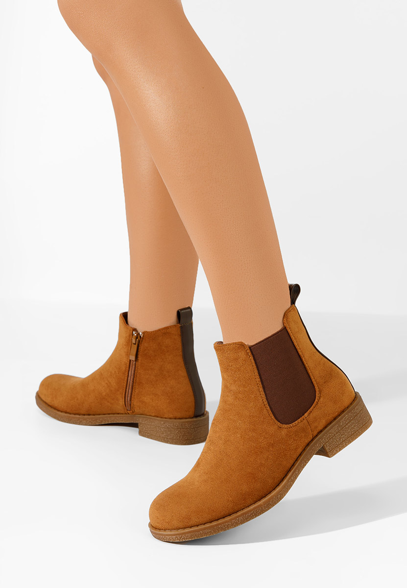 Stivaletti chelsea donna cammello Relania