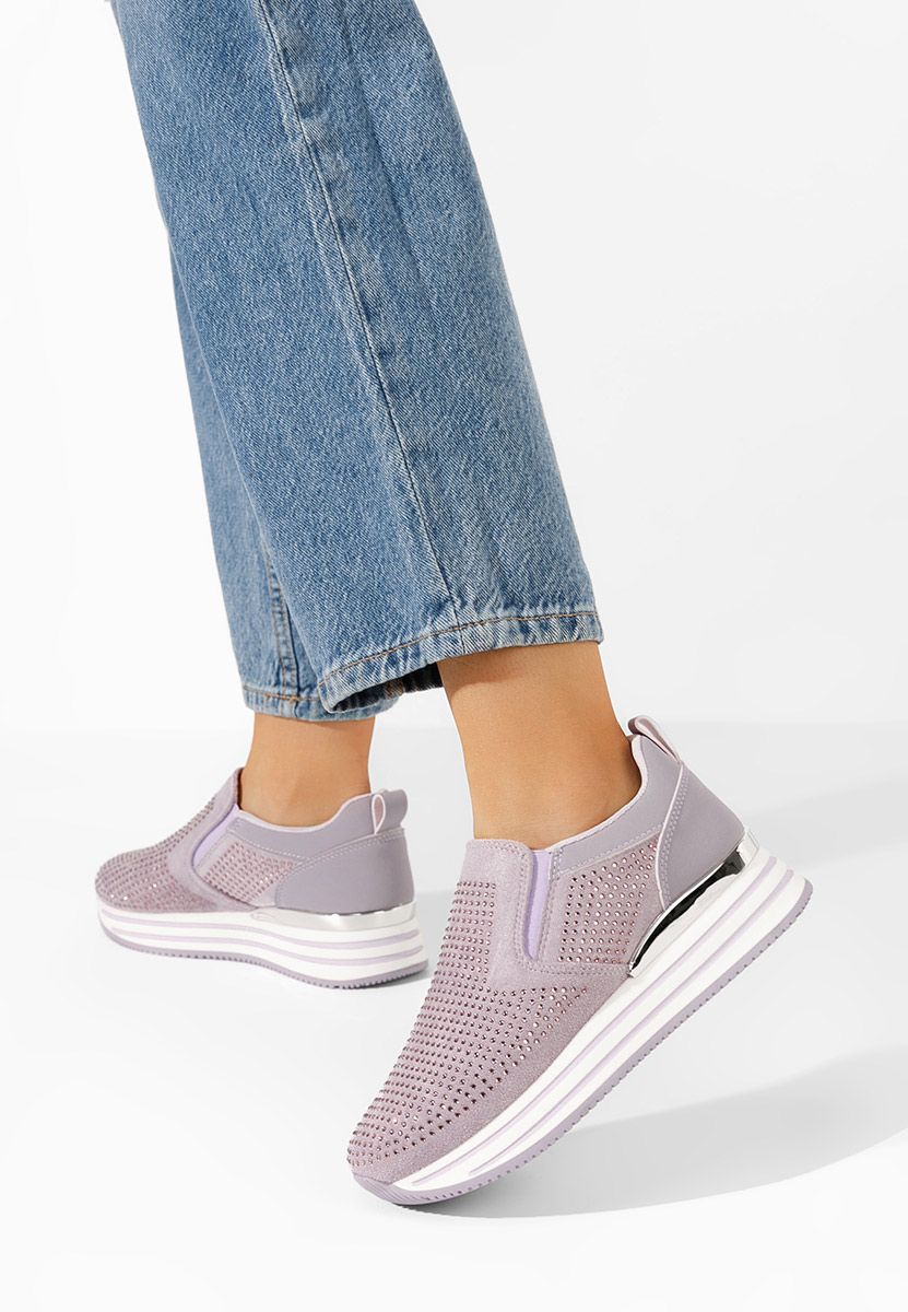 Μωβ sneakers με πλατφόρμα Vilera