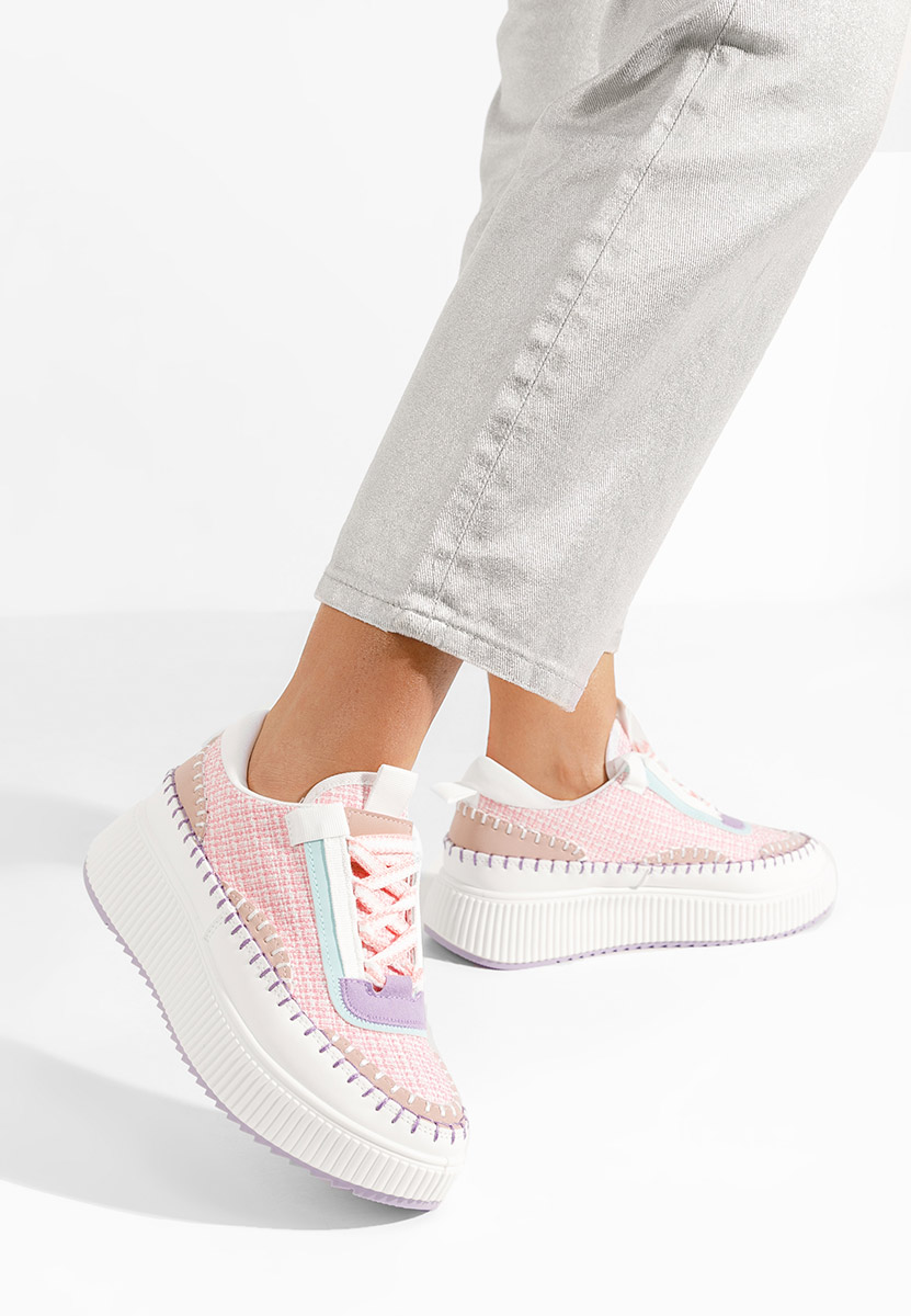 Ροζ sneakers με πλατφόρμα Tenerife