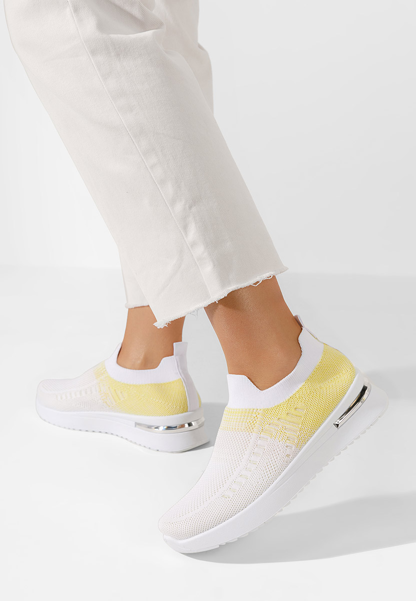 Žlté plátené slip-on tenisky Alitea