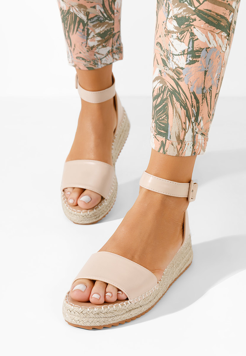 Béžové espadrilkové sandále Vicky