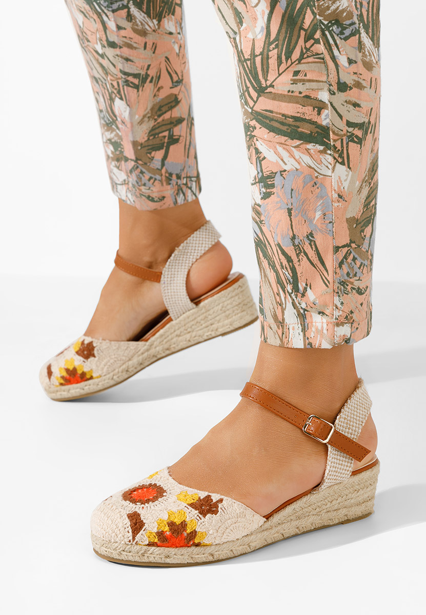 Béžové espadrilkové sandále Elioth