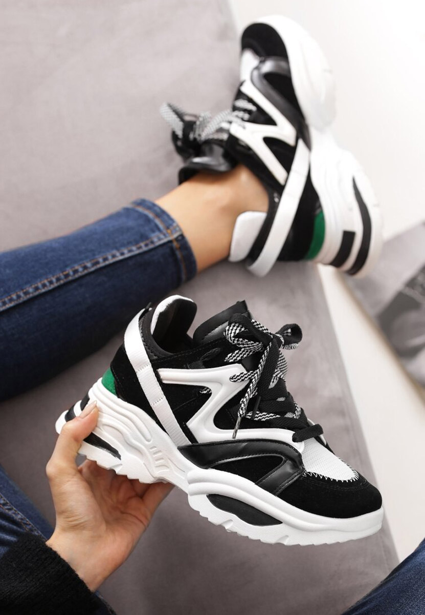 Μαύρα sneakers γυναικεία Knower