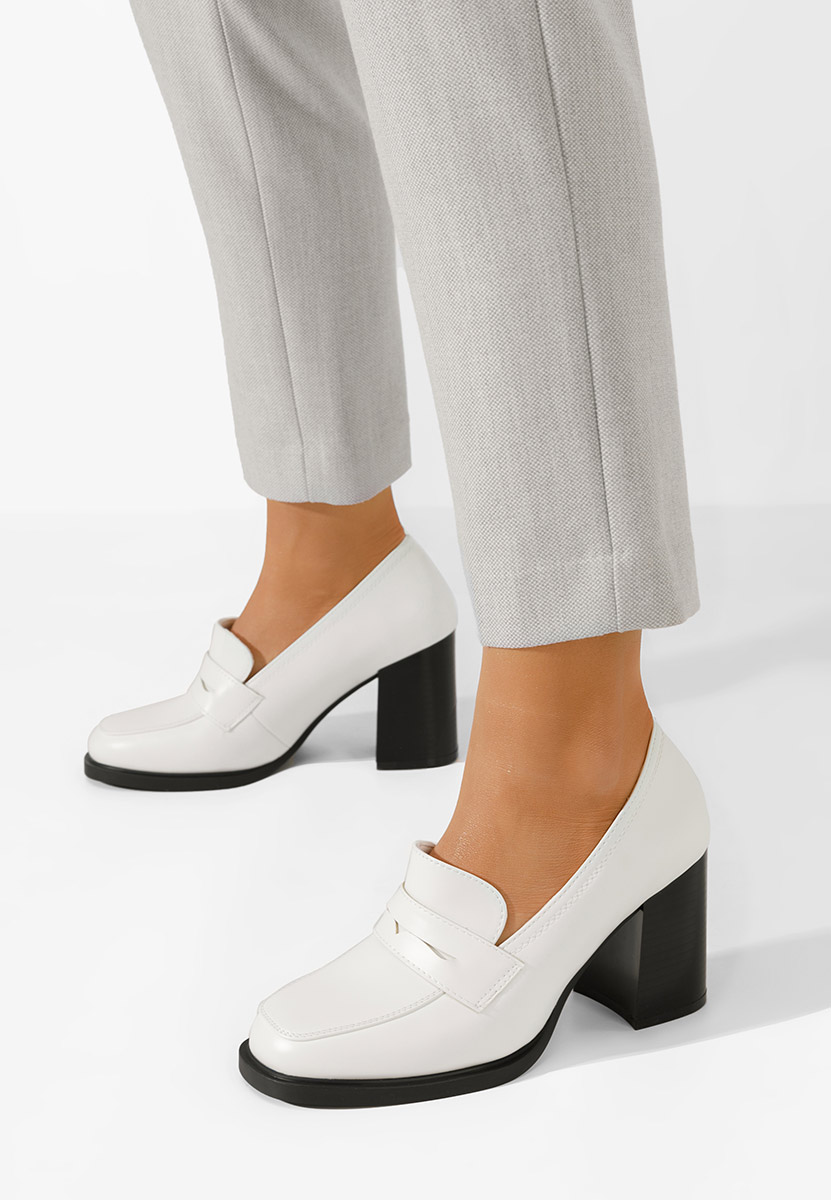 Loafers dama Odesia V2 albi