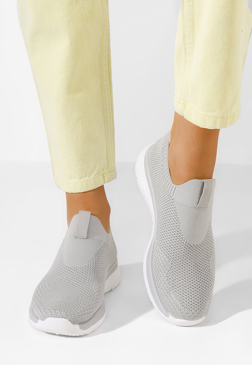 Sivé plátené slip-on tenisky Achara