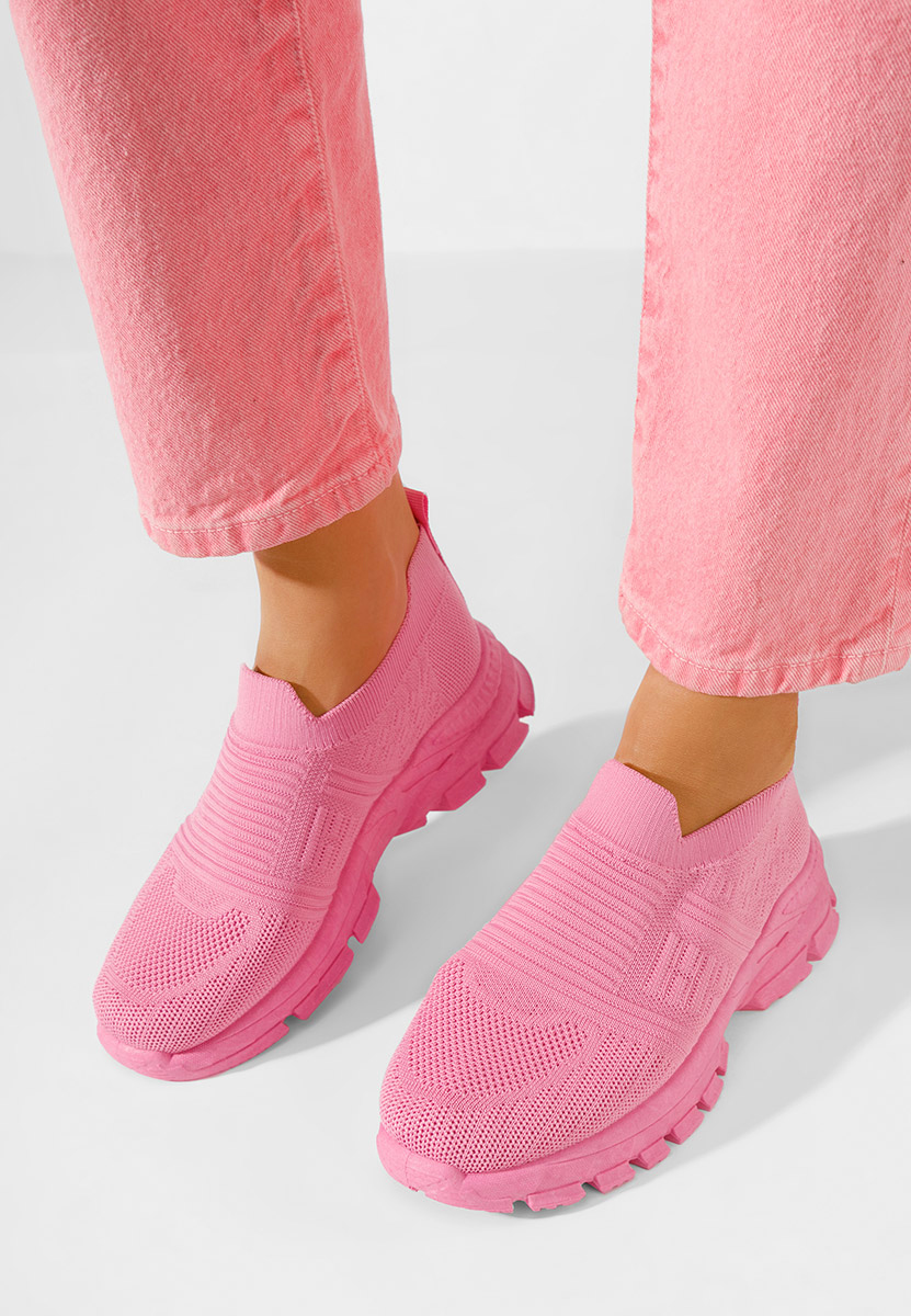 Ružové plátené slip-on tenisky Katrine V2