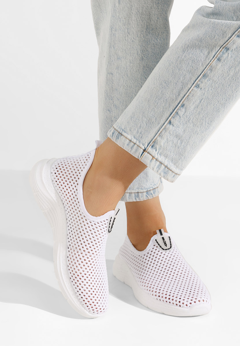 Biele dámske plátené slip-on tenisky Kadrina