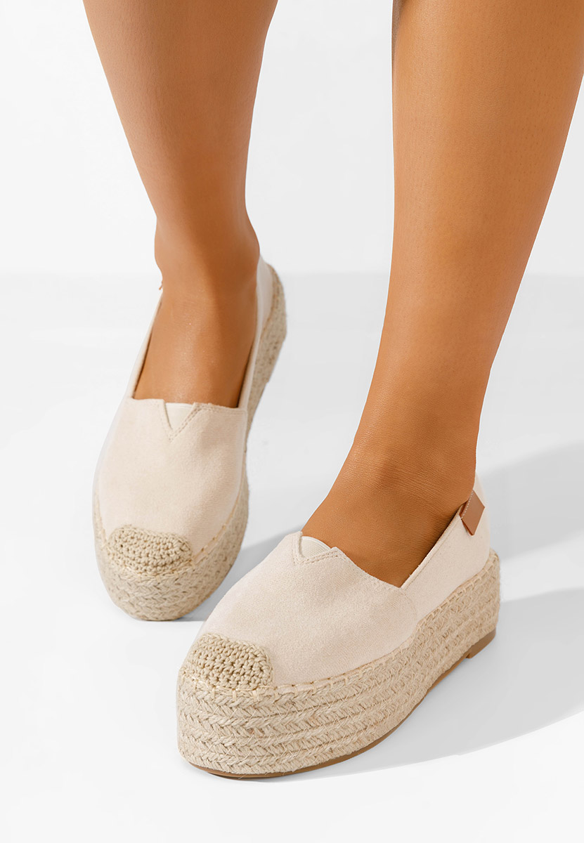 Espadrillas con plateau beige Laguna