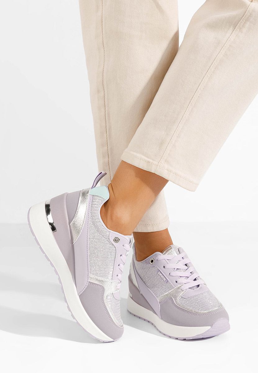 Λιλά sneakers με πλατφόρμα Zaneta