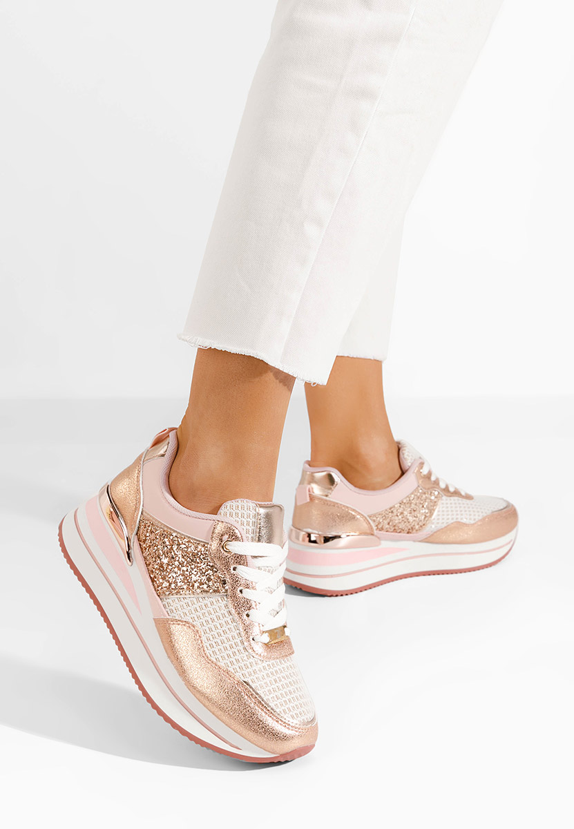 Ροζ sneakers με πλατφόρμα Hanifa