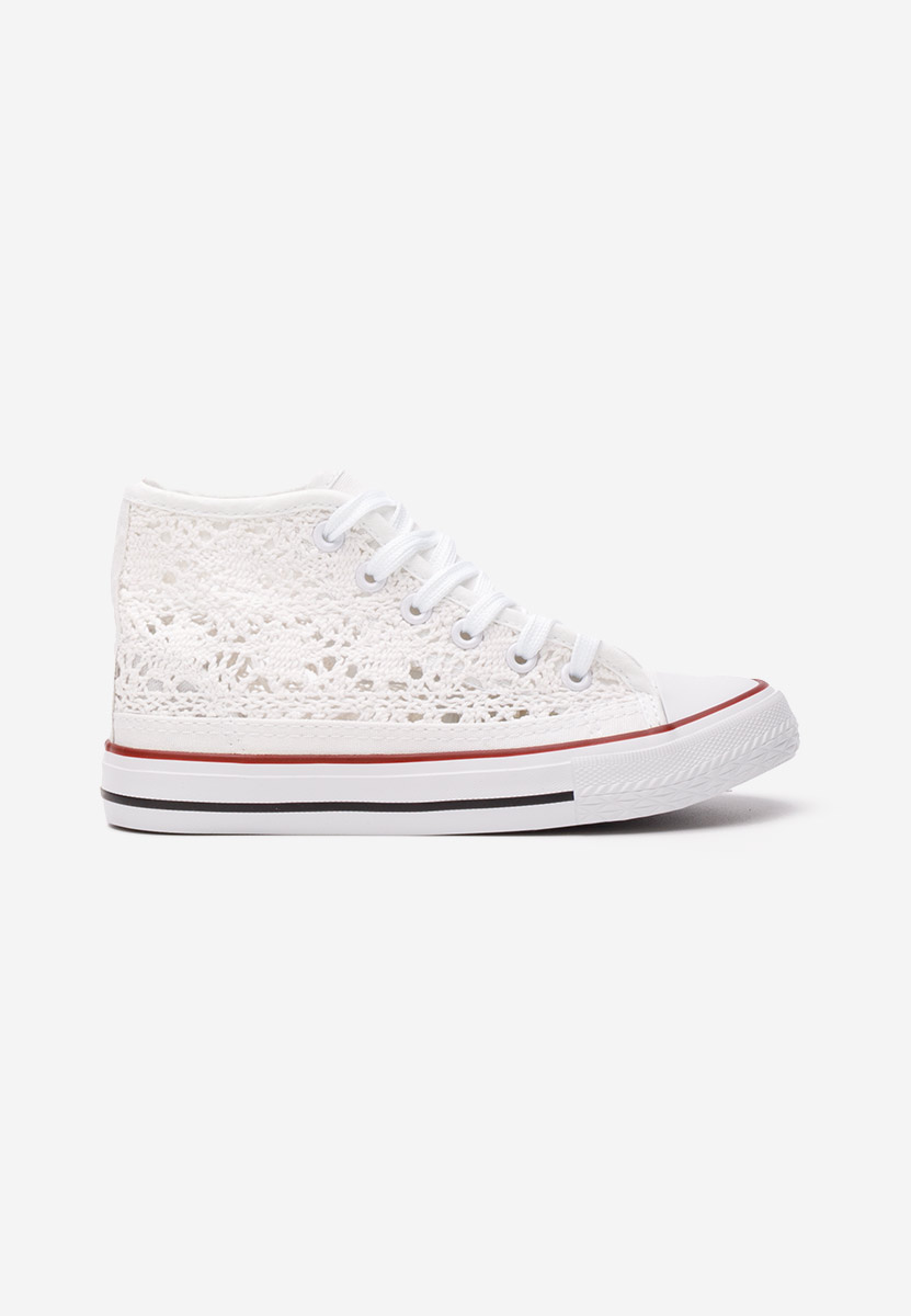 Scarpe in tela bambina bianche Miyana