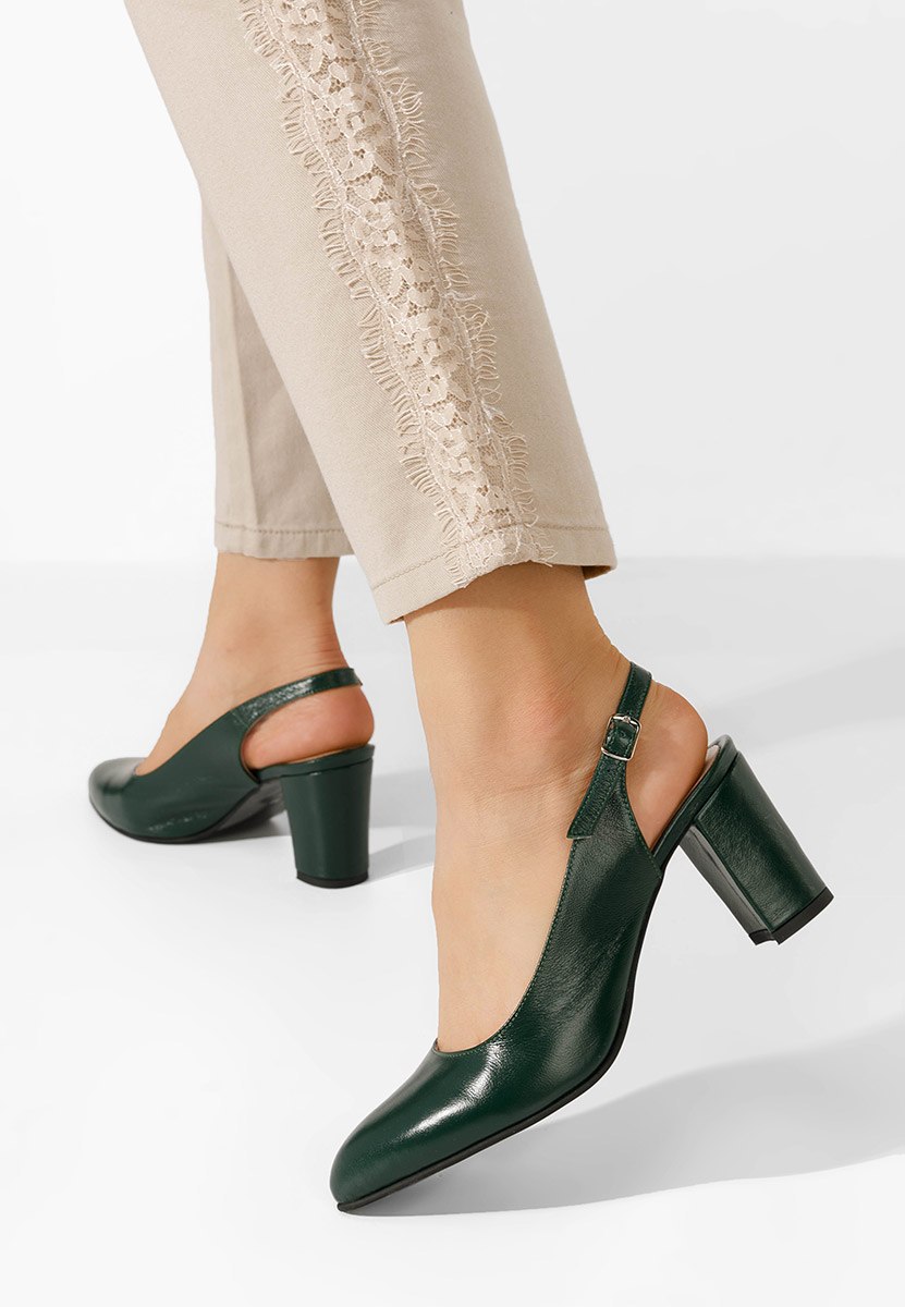 Πράσινες γόβες slingback Corusa
