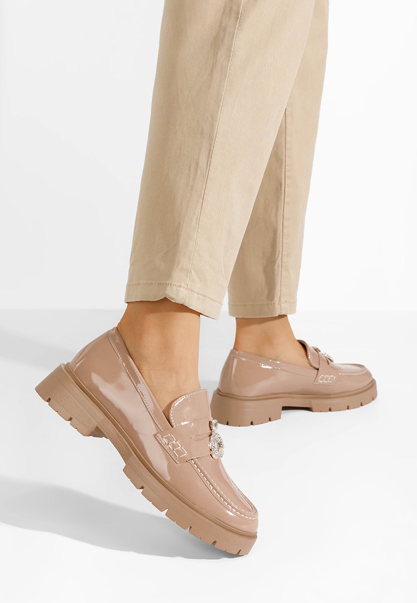 Khaki dámske mokasíny Asuna