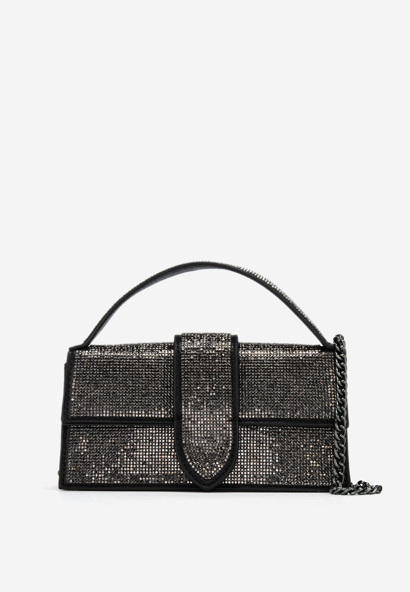 Čierna listová kabelka Eleganza