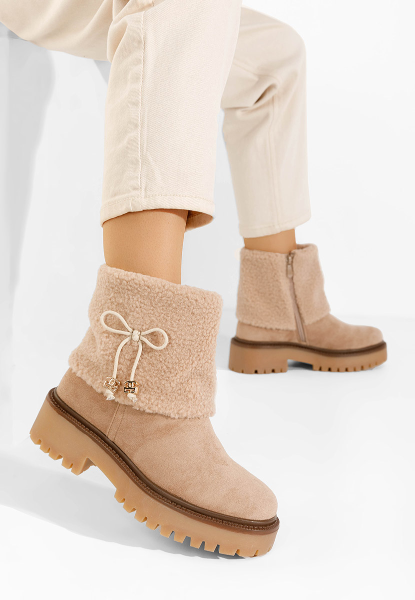 Stivaletti donna cachi Sheina