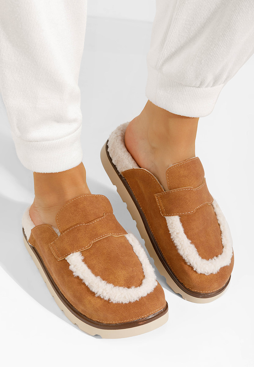 Papuci dama Naida camel