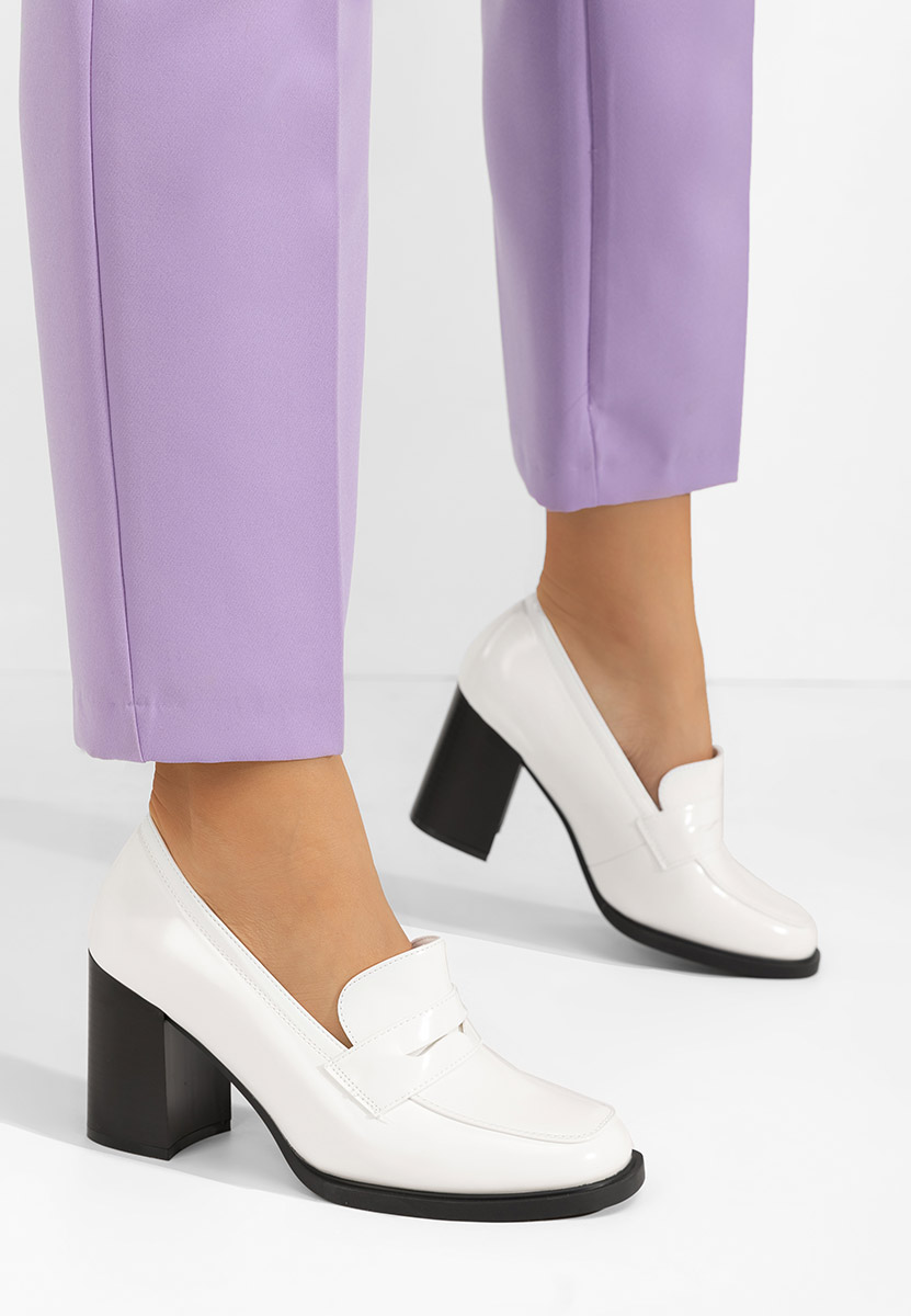 Loafers dama Odesia albi