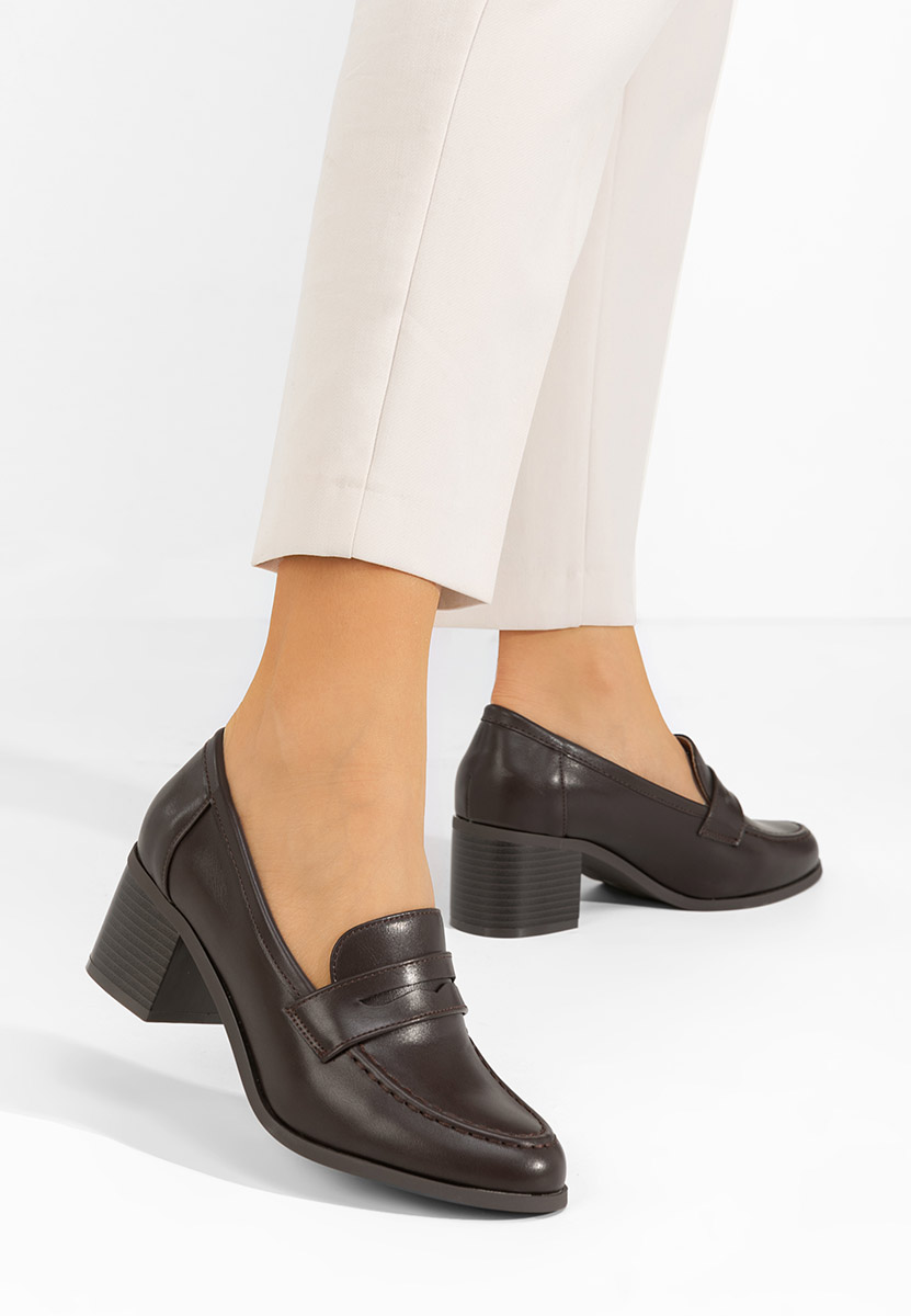 Καφέ loafers γυναικεία Sereya