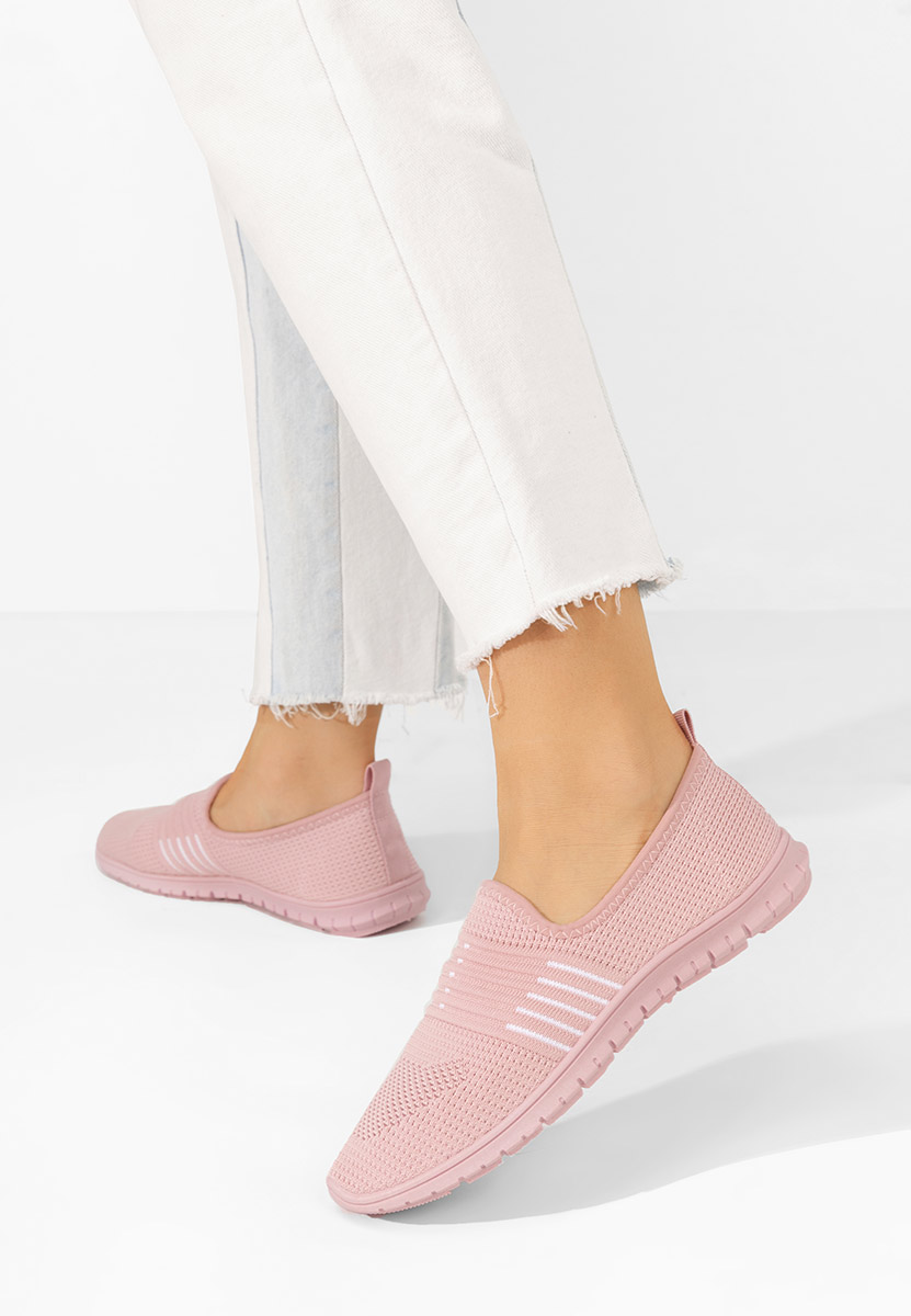 Ružové plátené slip-on tenisky Vanna