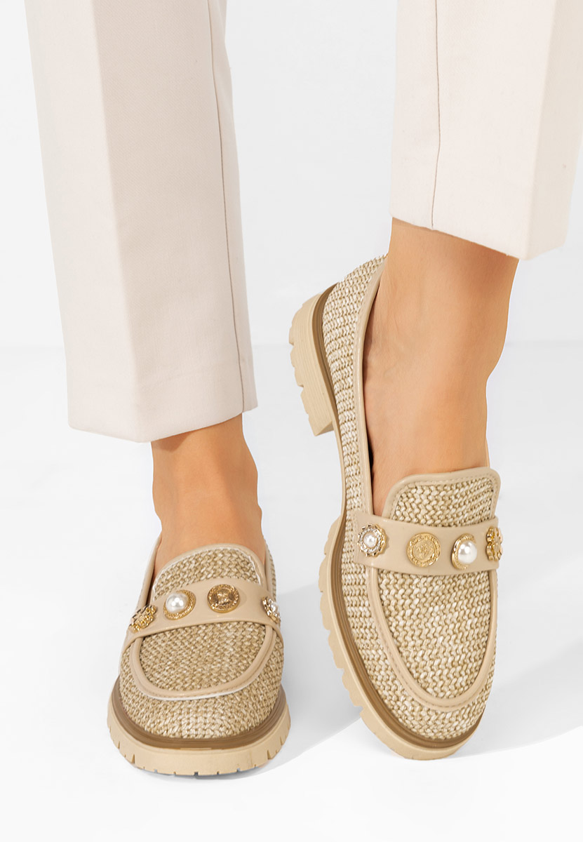 Mocassini donna beige Angella