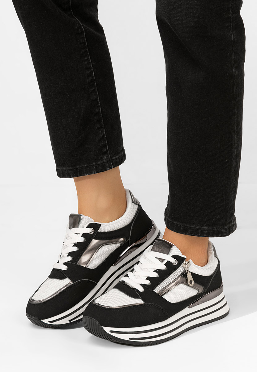 Μαύρα sneakers γυναικεία Roxanna