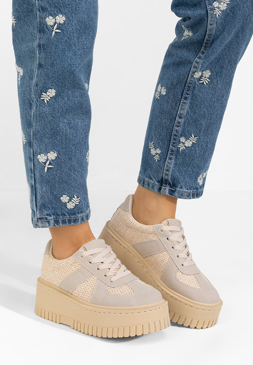 Sneakers platform beige Michele