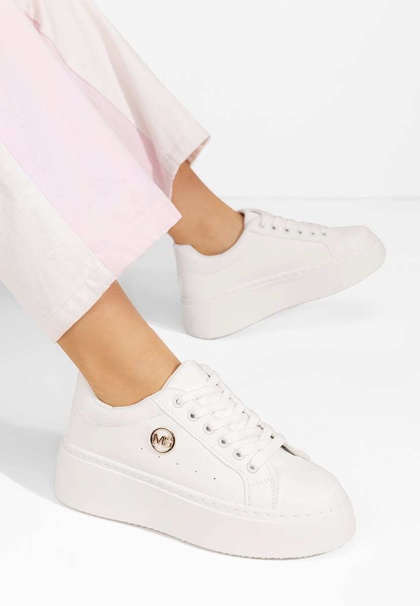 Białe sneakersy na platformie Terica